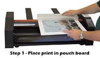 insert print in pouch board